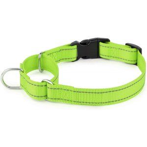 Martingale Reflective Dog Collar Adjustable Safety Nylon For Medium Dogs-  Lime